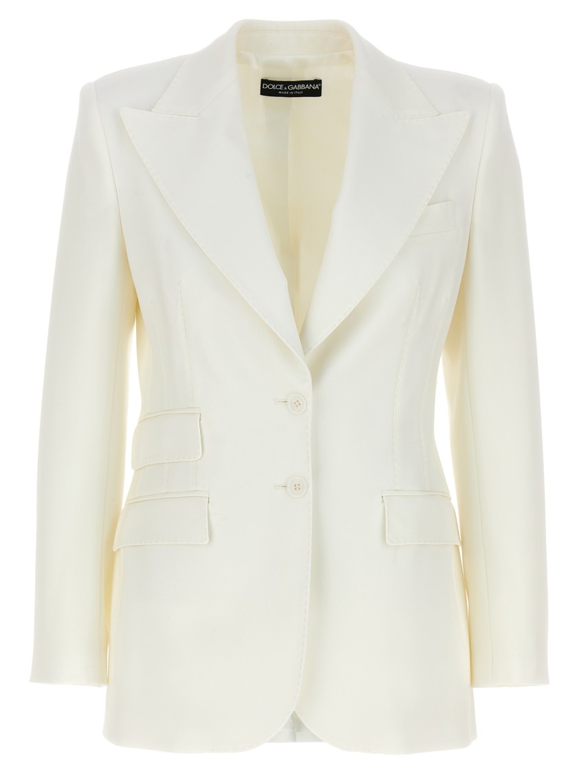 Dolce & Gabbana Turlington Blazer With Peak Lapels In White
