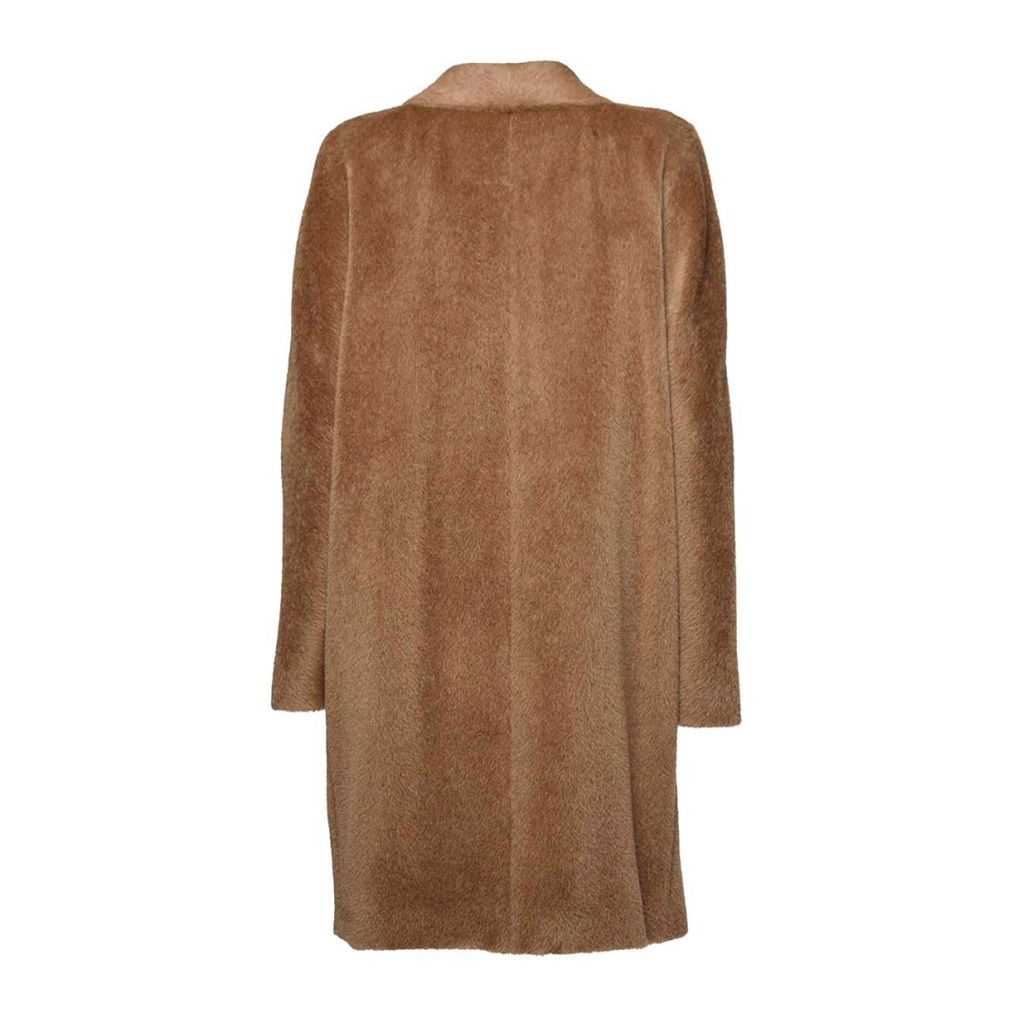 MAX MARA MAX MARA ROSETO MIDI COAT IN ALPACA AND WOOL CAMEL