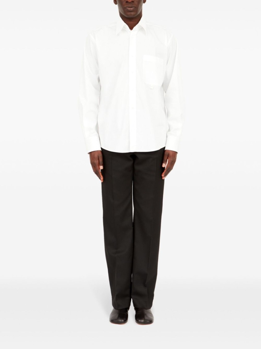 Mm6 Maison Margiela Detachable-collar Shirt In White