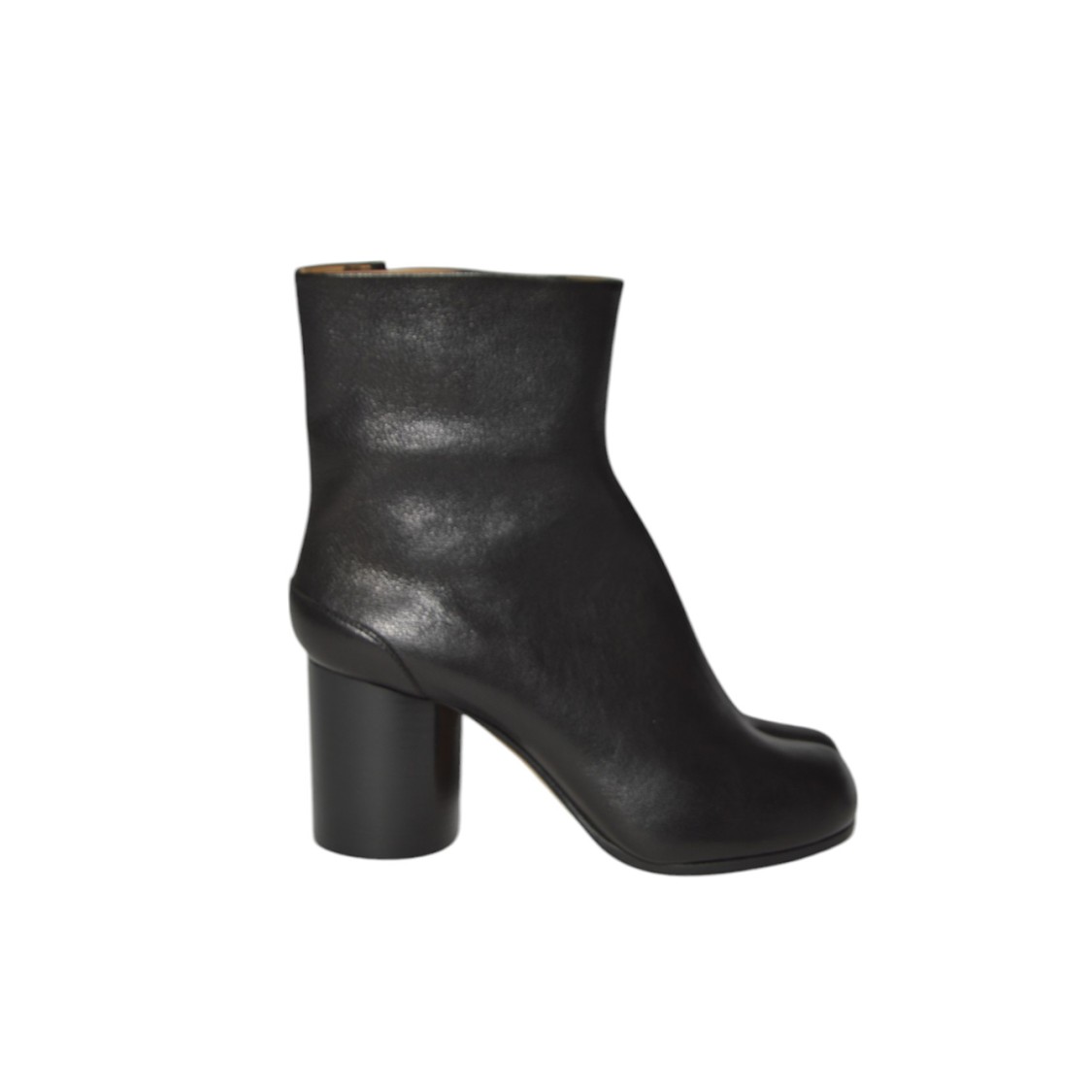 Shop Maison Margiela Black Leather Tabi Boots