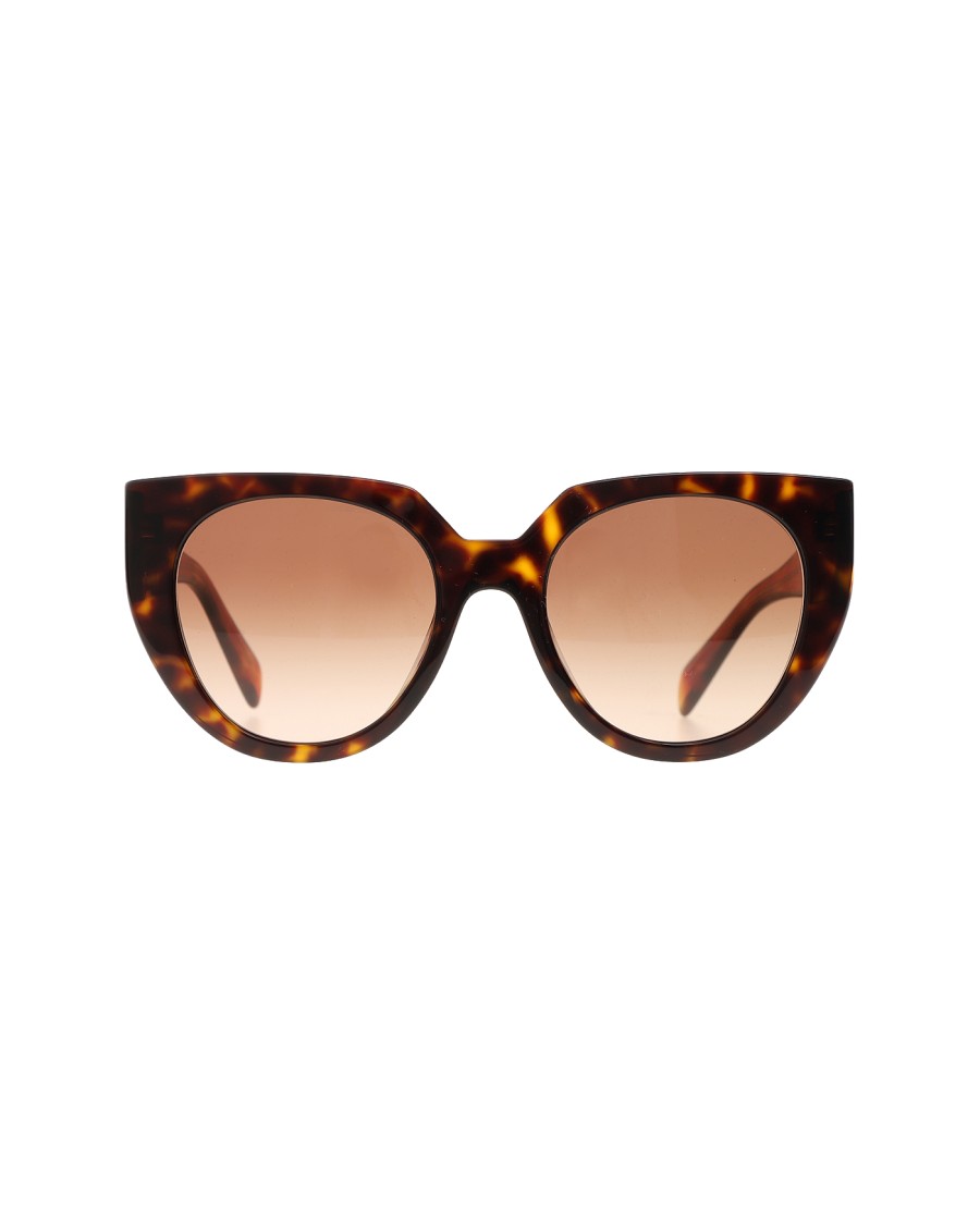 Prada Acetate Cat Eye Sunglasses With Color-insert Details