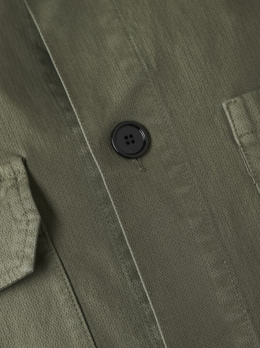 Dondup Military-inspired Field Jacket With Vent In Green