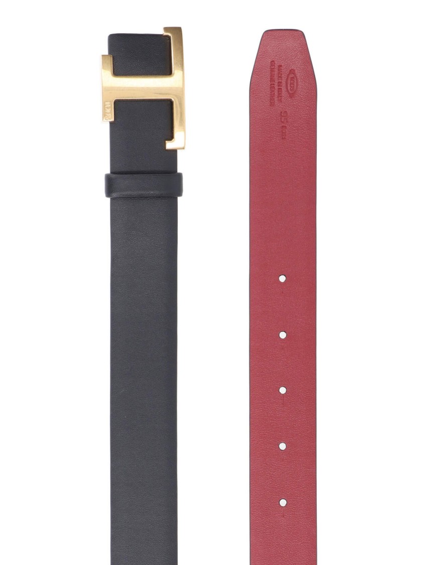Shop Tod's Reversible 't Timeless' Belt – Black/red