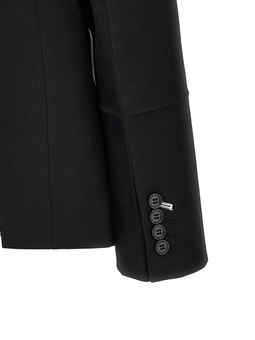Victoria Beckham Shrunken Collarless Open-back' Blazer