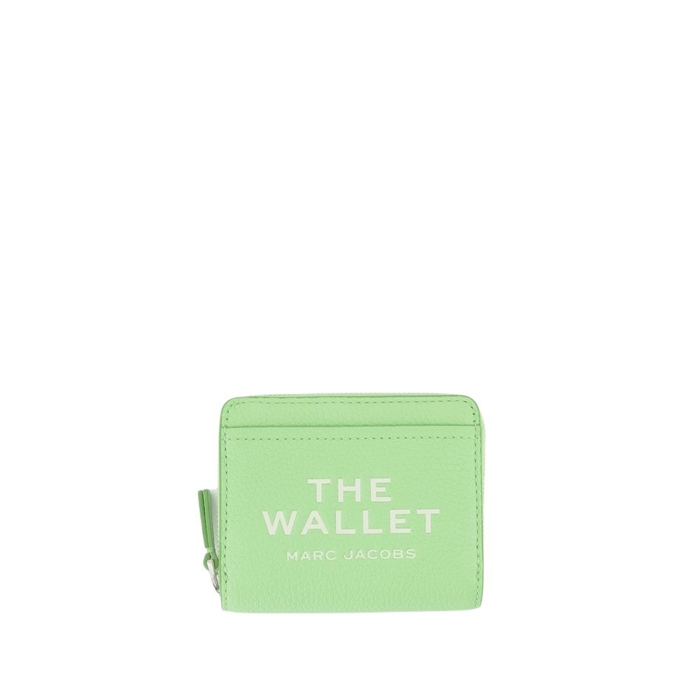 Marc Jacobs Mini Compact Wallet Textured Finish In Green