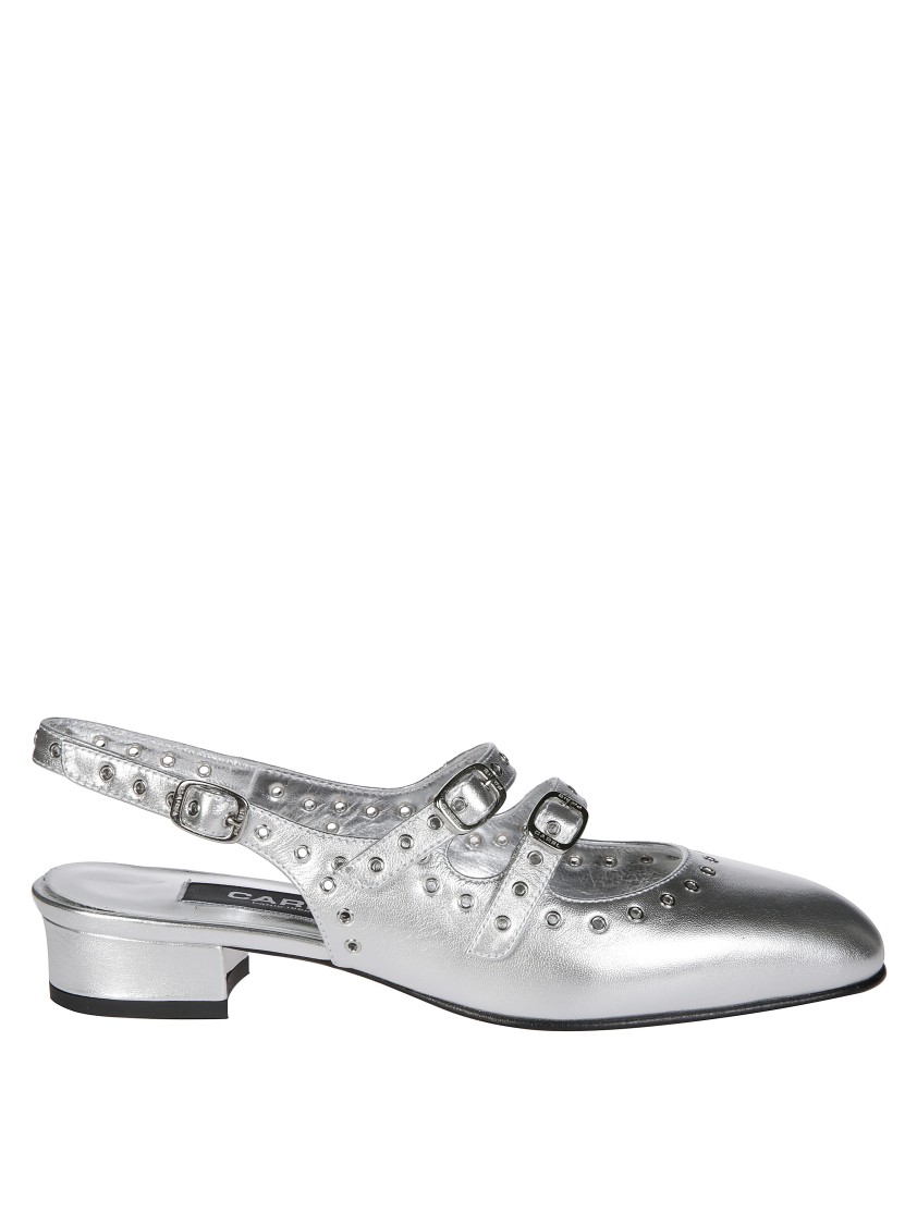 Carel Silver Low-heeled Mary Jane 05 Shoes