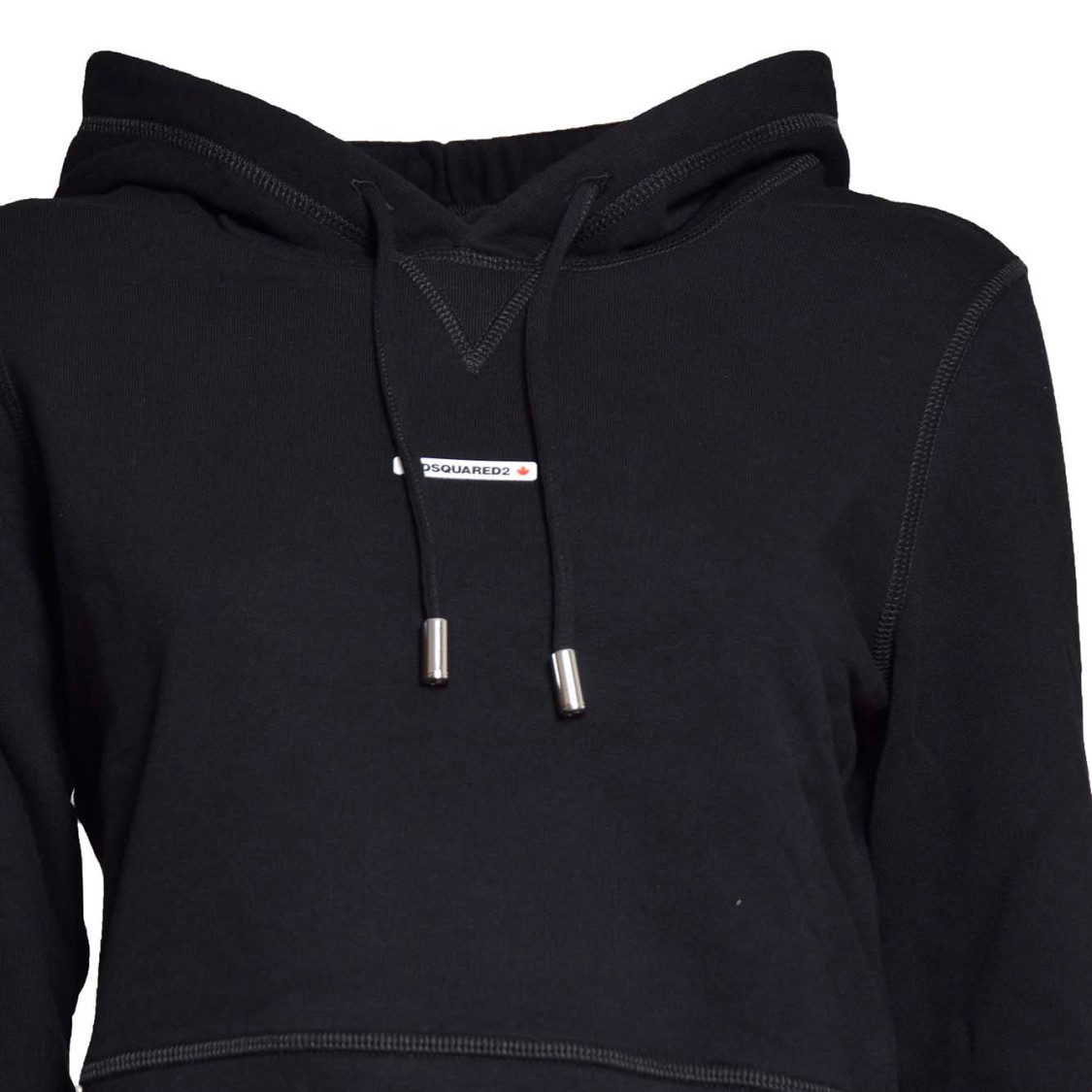DSQUARED2 DSQUARED2 BLACK COTTON MINI FIT HOODIE
