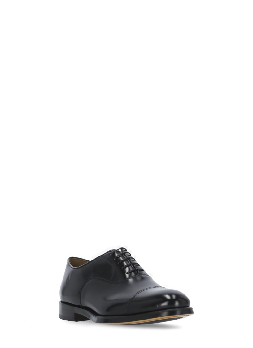 Doucal's Man Lace-up Shoes Midnight Blue Size 6.5 Soft Leather In Black