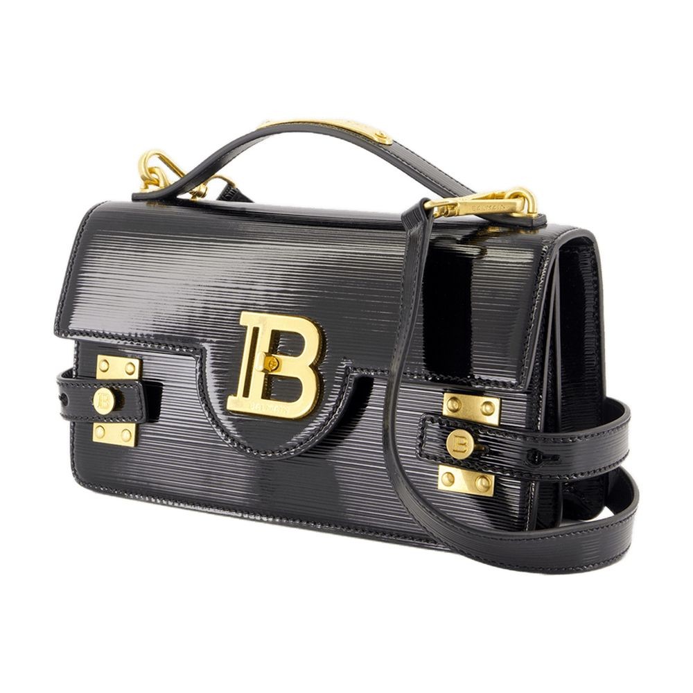 Shop Balmain B-buzz 24 Crossbody - Leather - Black