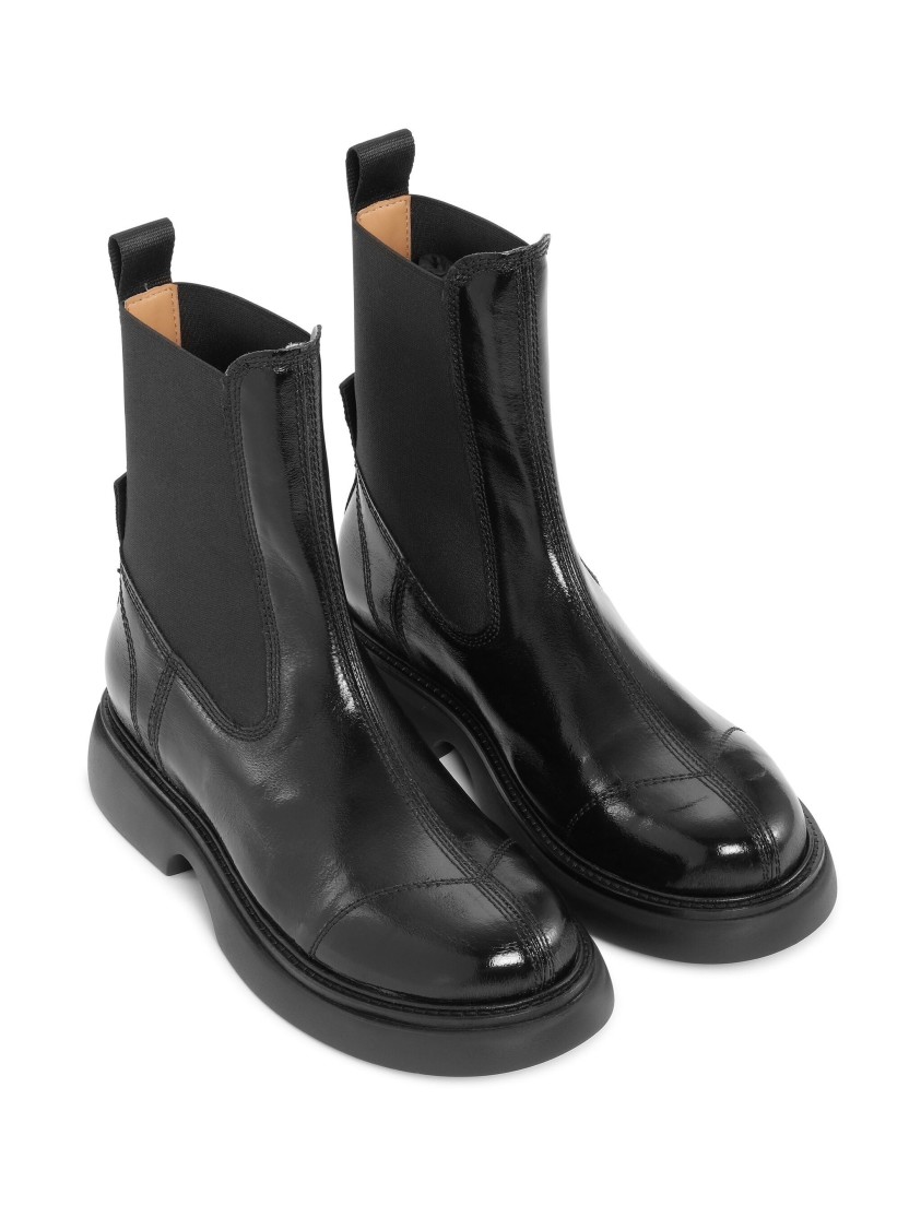 Ganni Everyday Mid Chelsea Boots In Black