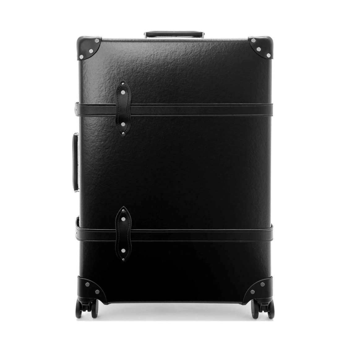 Globe-trotter Globe Trotter Centenary Large Check-in Suitcase With Leather Accents In Black