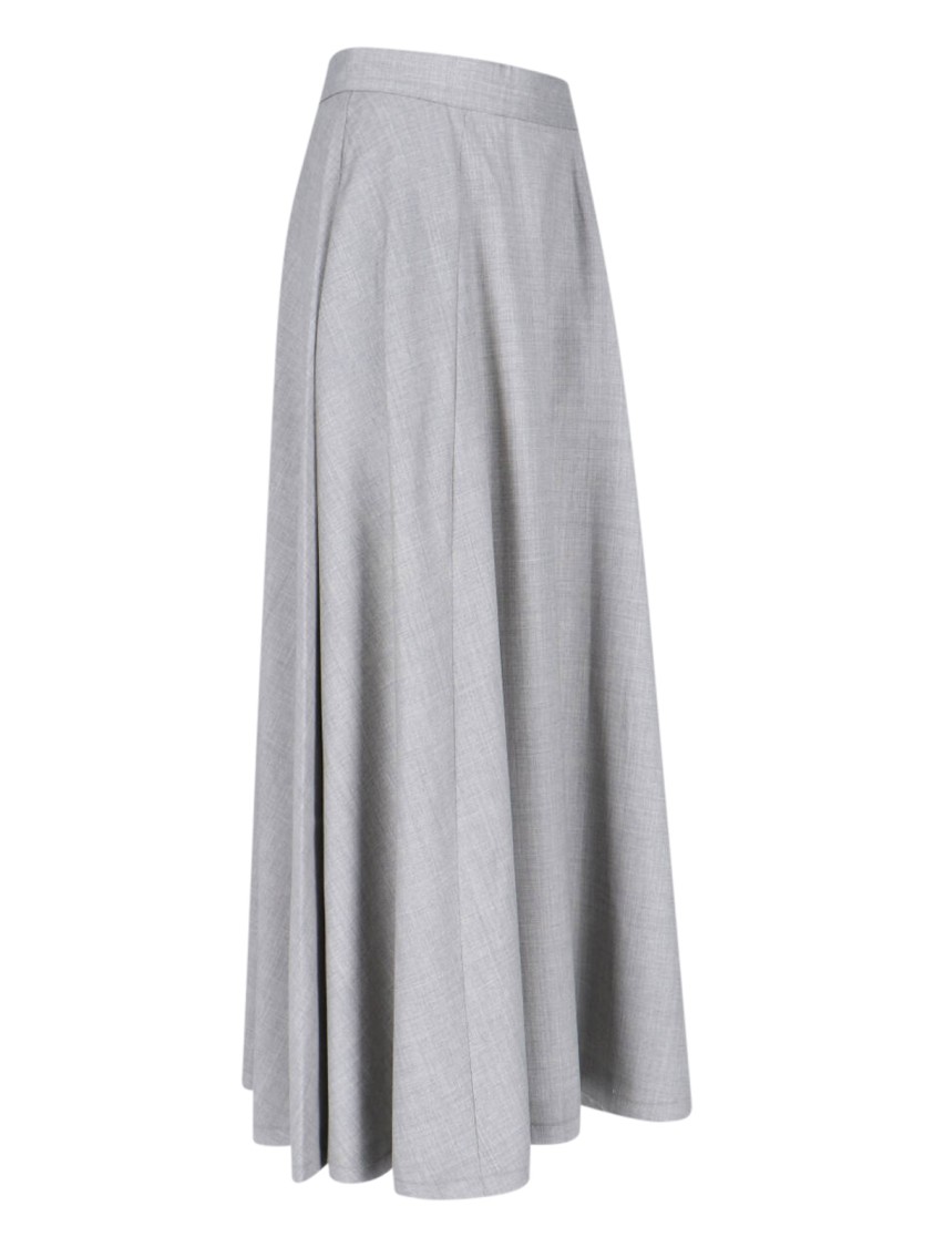 Sa Su Phi Flared Maxi Skirt In Grey