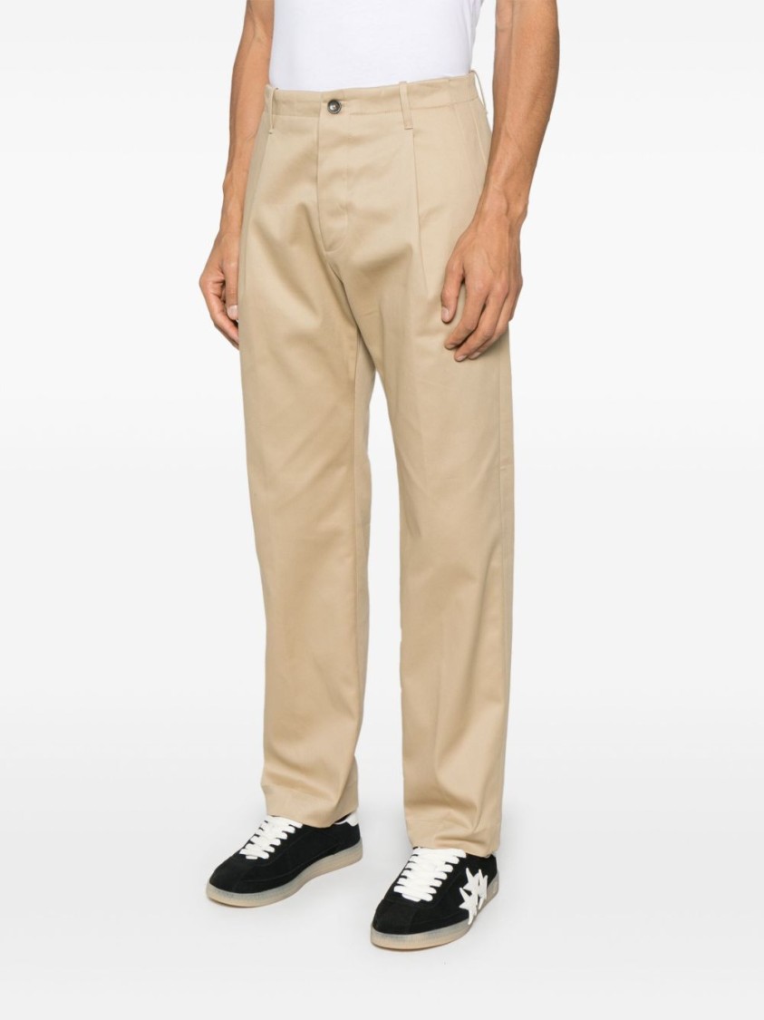 Nine In The Morning Sand Beige Chino Pants With Button Fly In Neutrals
