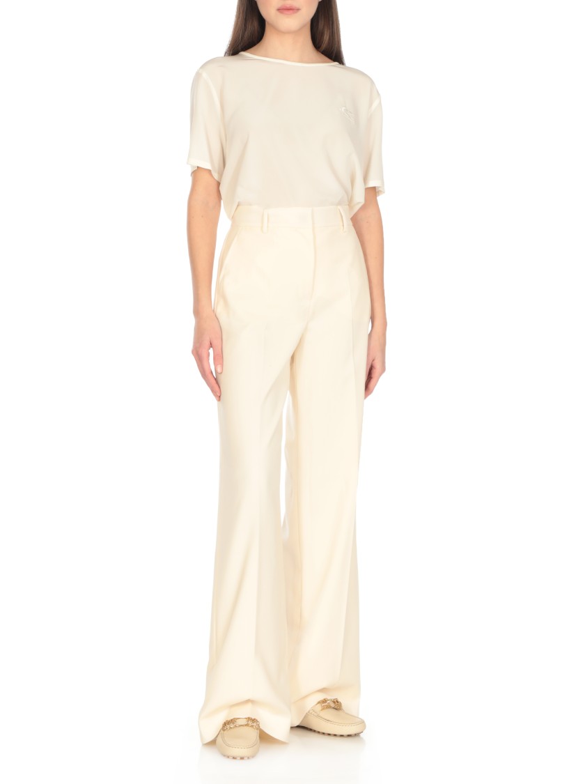 Tod's Ivory Leather Loafers In Neutrals