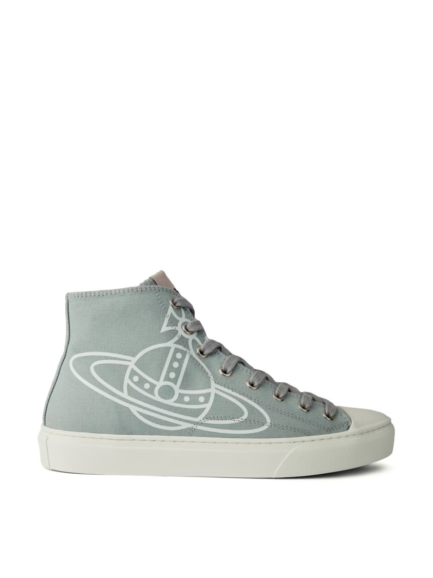 Vivienne Westwood Plimsoll Logo High-top Sneakers In White