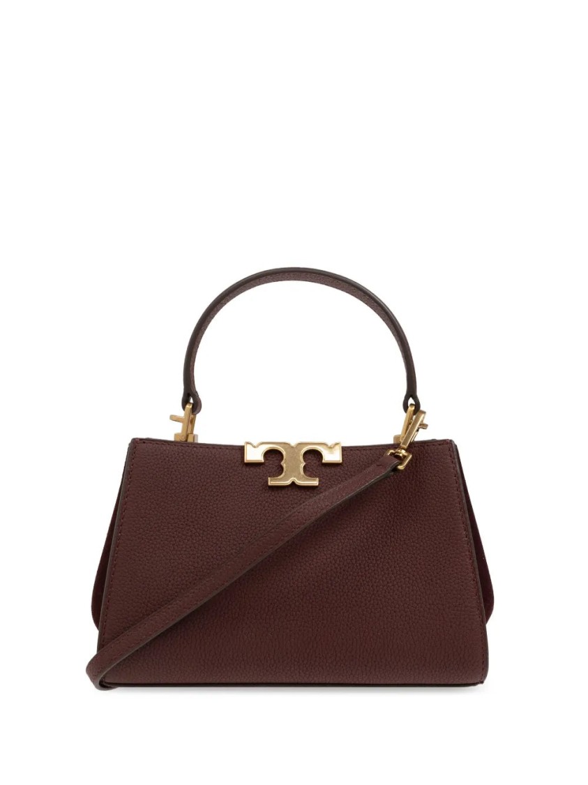 Tory Burch Eleanor Pebbled Mini Satchel In Black