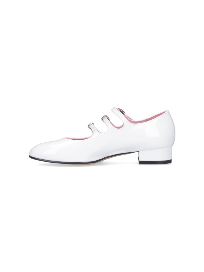 Shop Carel Mary Jane Pumps "ariana" In White Patent Leather