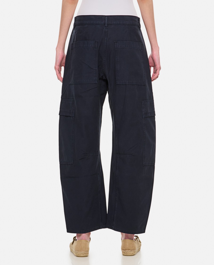 Citizens Of Humanity Marcelle Cotton Low Slung Cargo Pants In Black