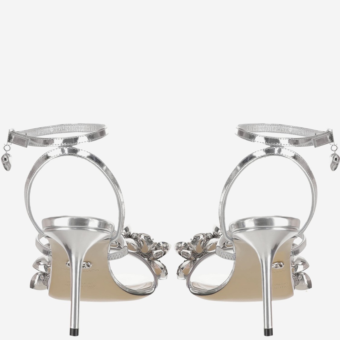 MACH&MACH MACH & MACH SANDAL WITH HEEL AND METALLIC DECORATION