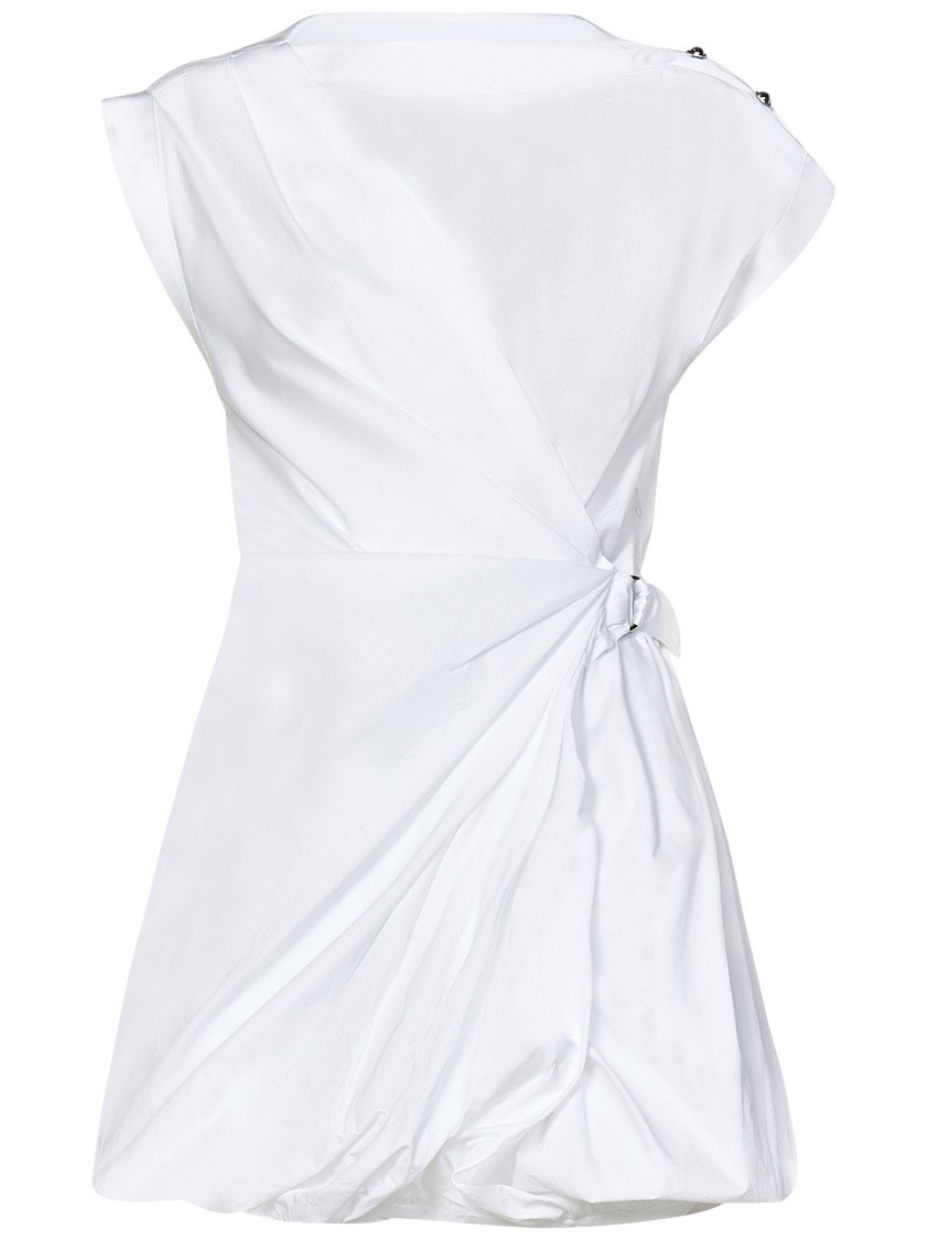 PINKO PINKO WRAP MINI DRESS WITH BALLOON SKIRT