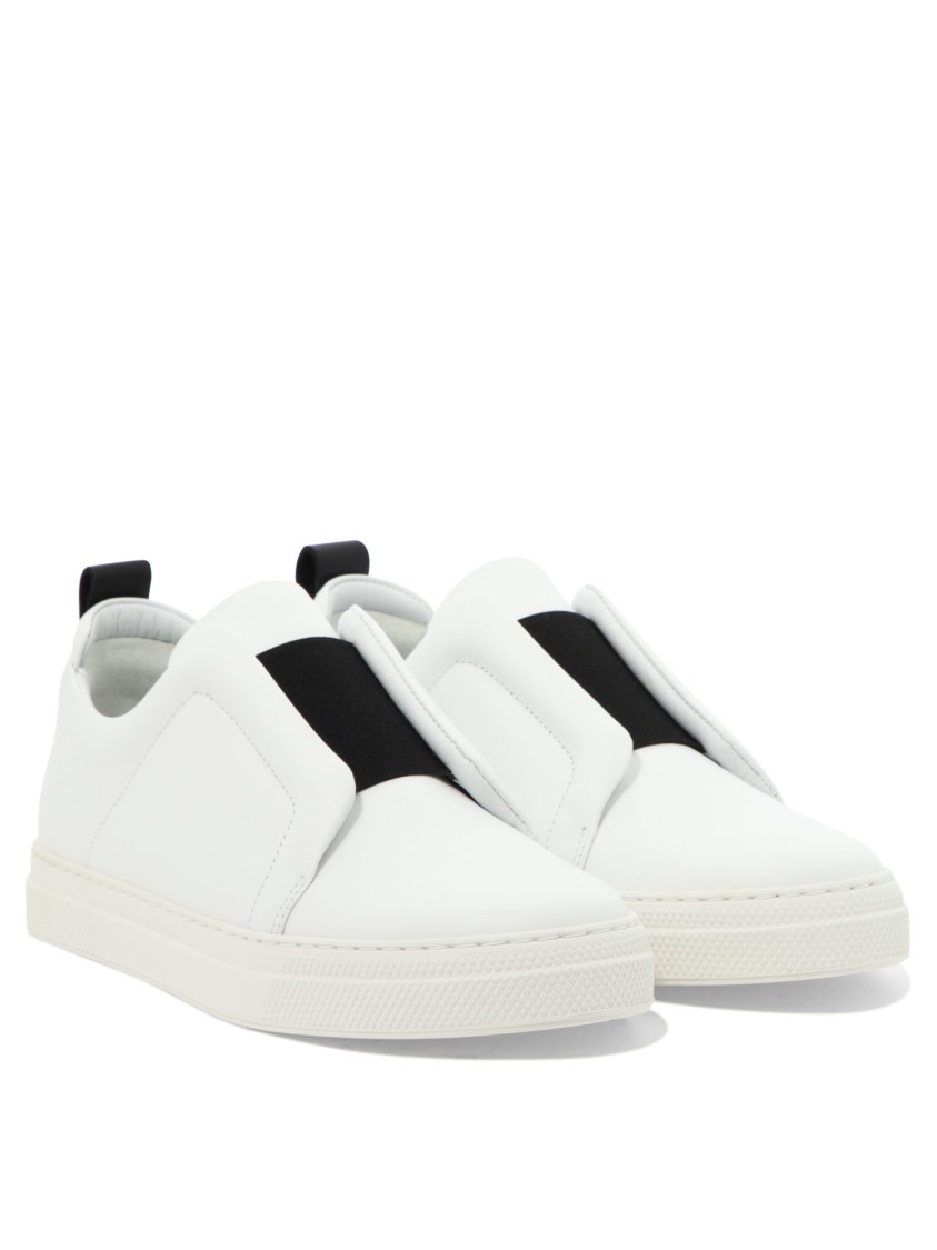 Pierre Hardy White Leather Sneakers In White