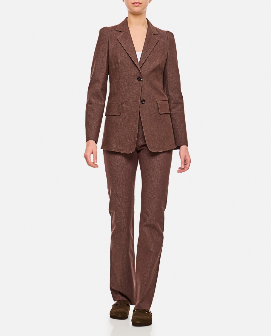 Max Mara Galizia Chino Denim In Brown