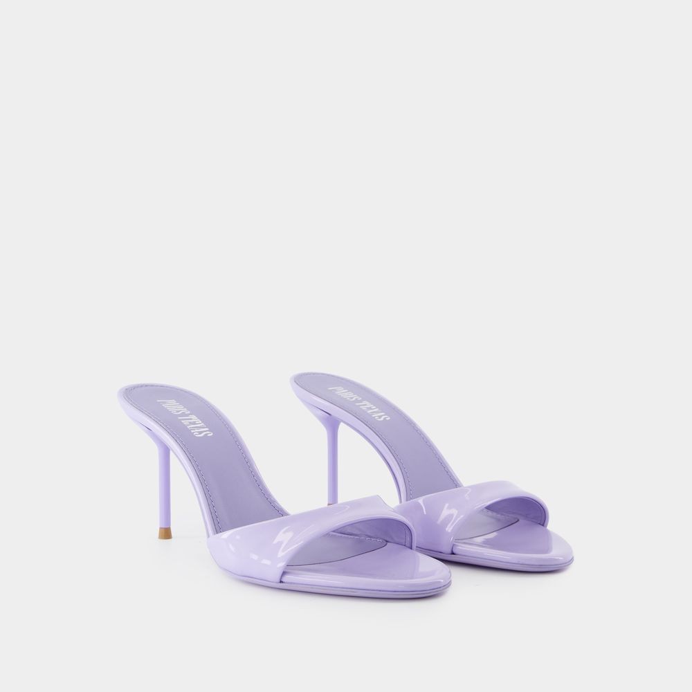 Shop Paris Texas Lidia 70 Pumps - Leather - Purple