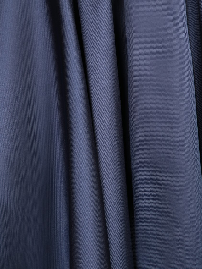 BLANCA VITA BLANCA VITA NAVY WIDE MIDI SKIRT WITH ELASTIC WAISTBAND