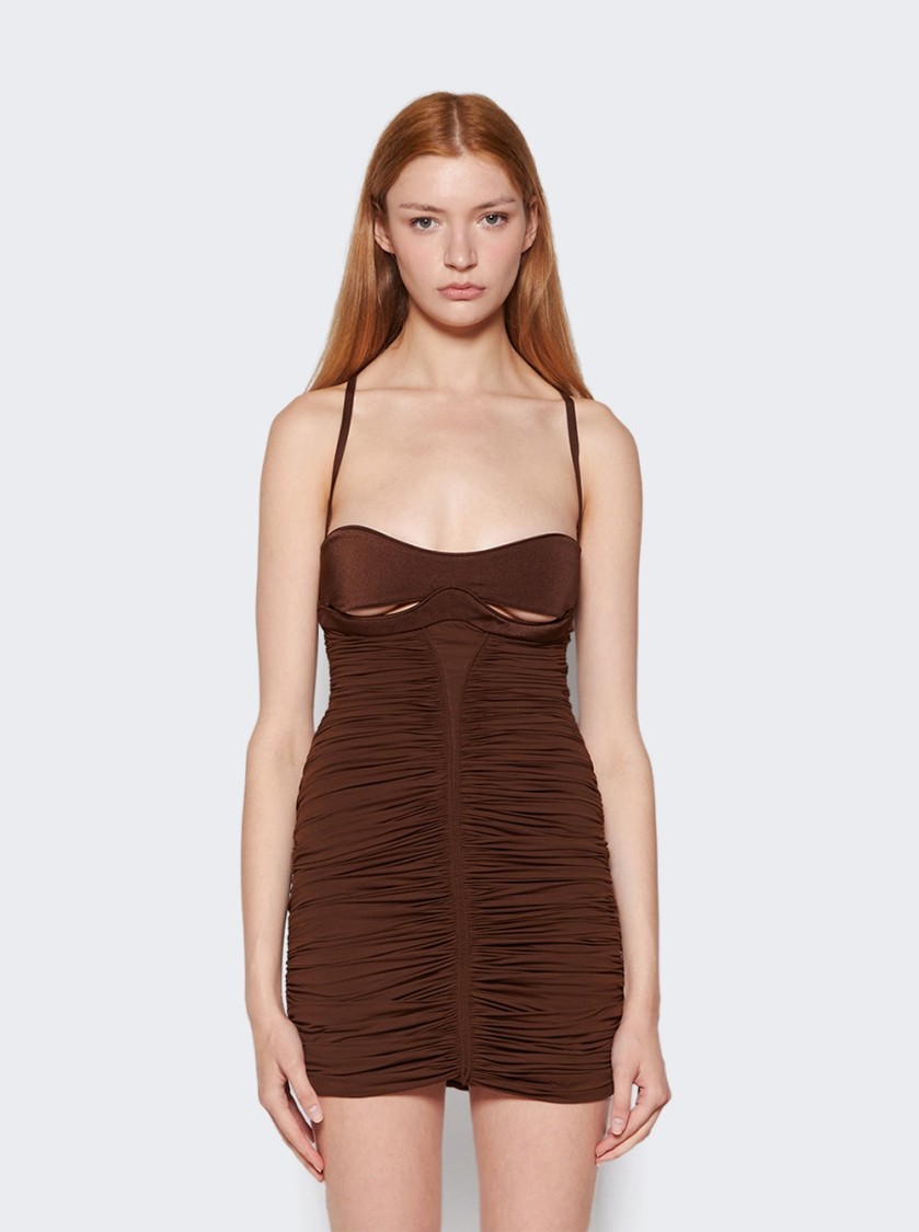 Mugler Ruched Mini Dress