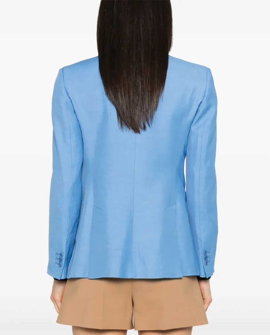 P.a.r.o.s.h . Tailored Single-breasted Blazer With Notched Lapel In Blue