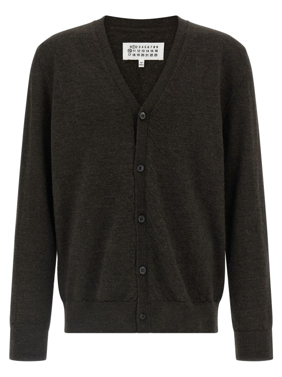 Maison Margiela Suede Patch Cardigan in Brown | THE LIST