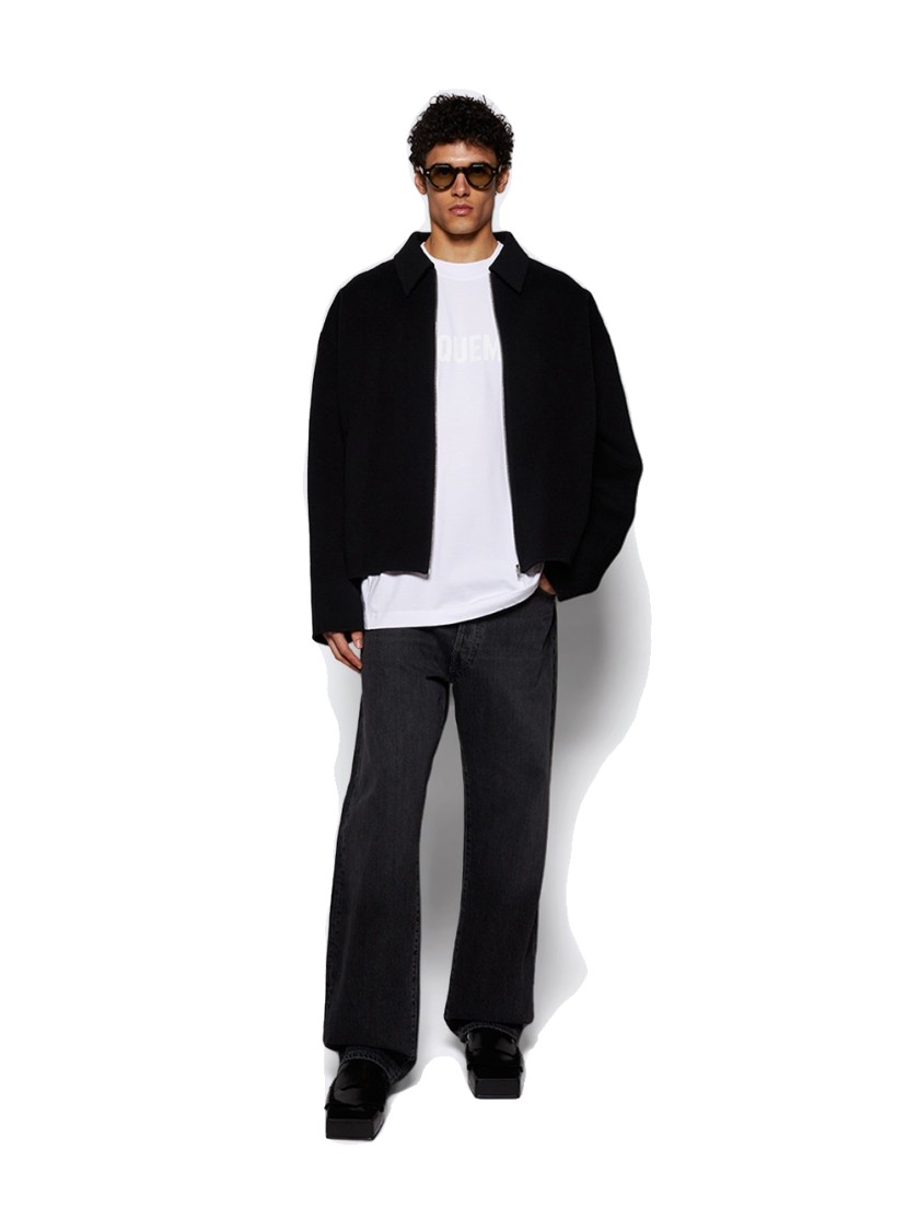 Jacquemus Typo Logo Crewneck T-shirt In White