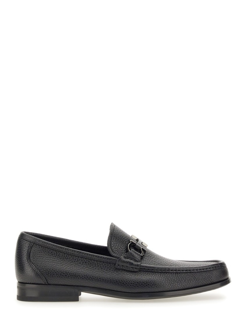 Shop Ferragamo Ornament Gancini Moccasin