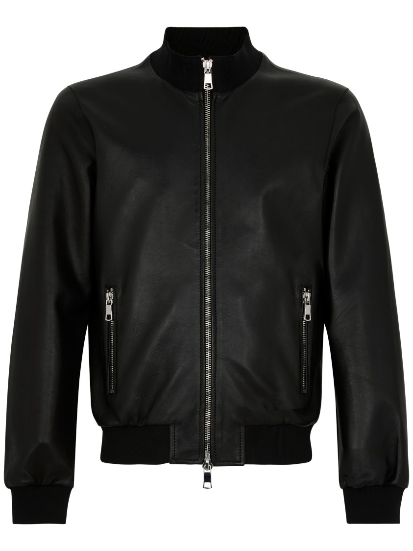 Shop The Jack And Jackie Leathers Bomber Jacket With Smooth Leather Finish