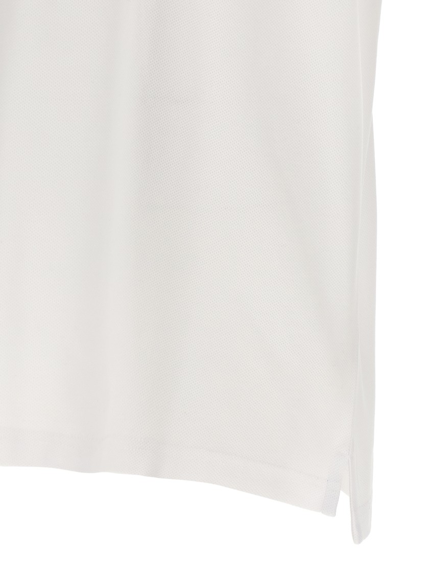 Burberry Check Collar Cody Polo Shirt In White