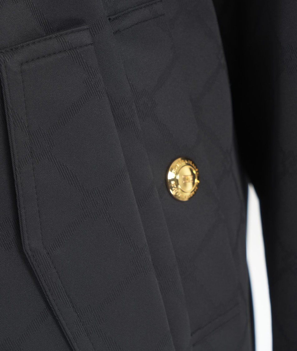 Elisabetta Franchi Bomber Jacket With Monogram In Black