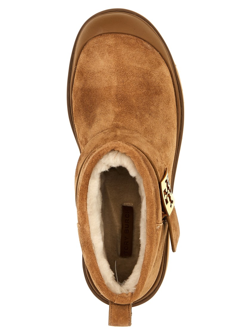 Tory Burch Mellow Platform Ankle Boots With In Brown