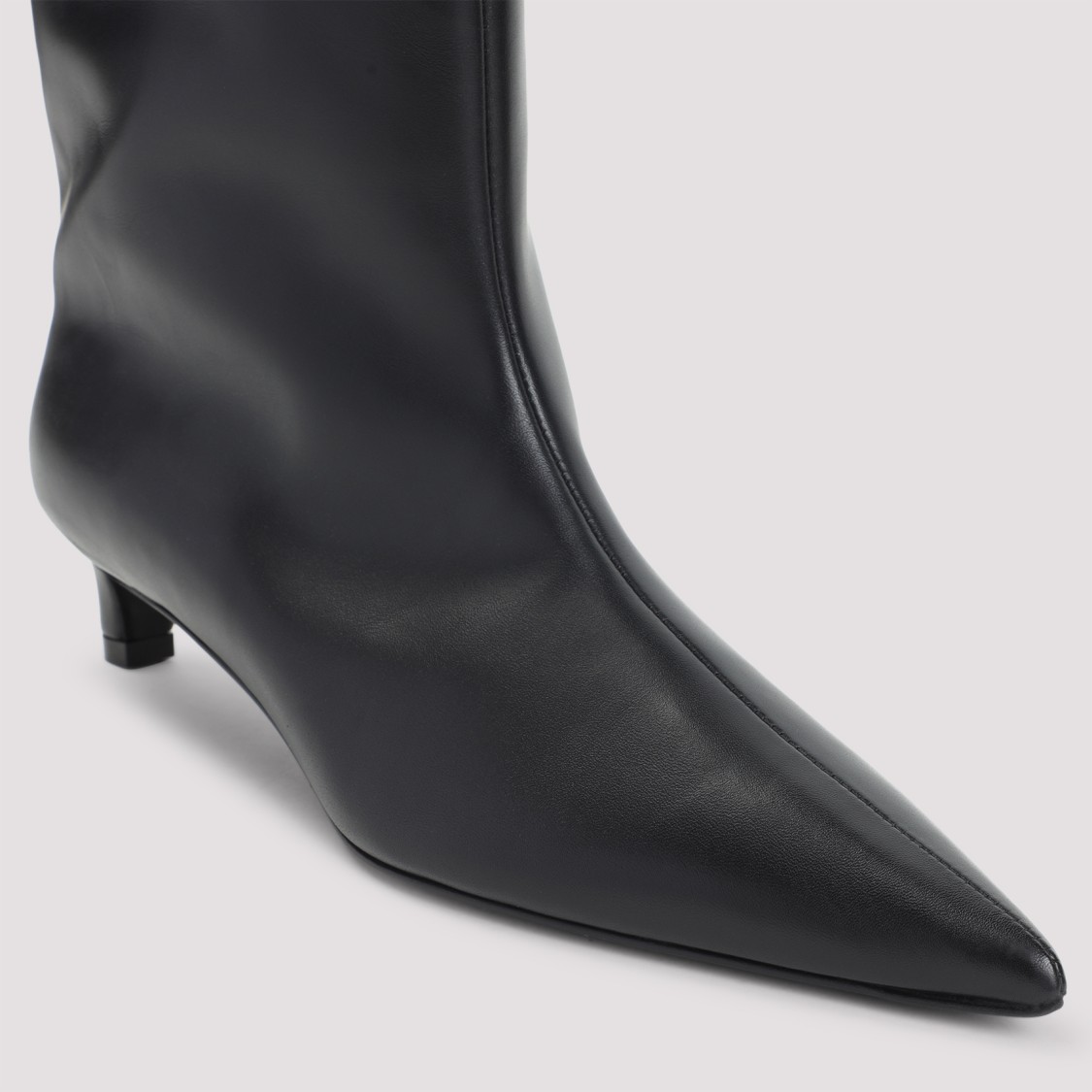 Jil Sander Black Calf Leather High Boot In Black