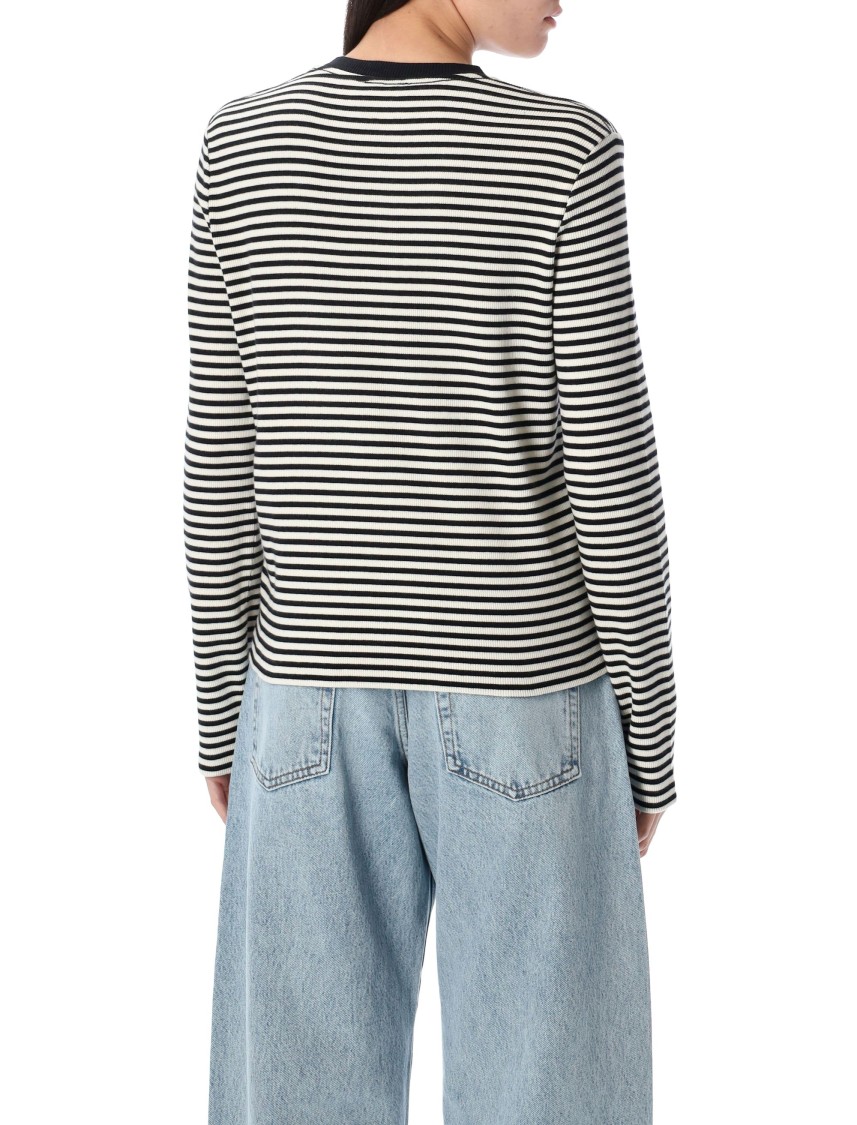 Shop Anine Bing Alessia Long Sleeve Tee In Multicolor