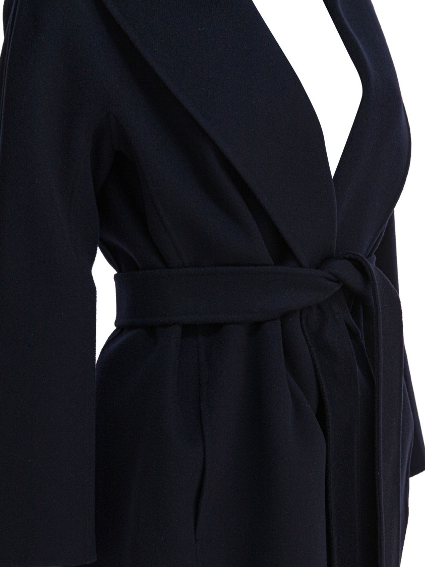 Max Mara Mid-length Wool Coat In Blue