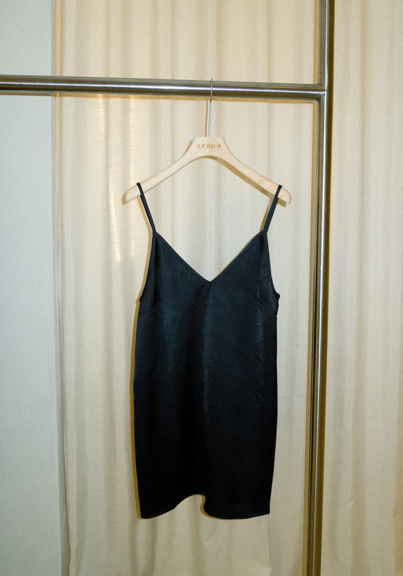 Shop Aeron Abaco - Satin Slip Dress In Black