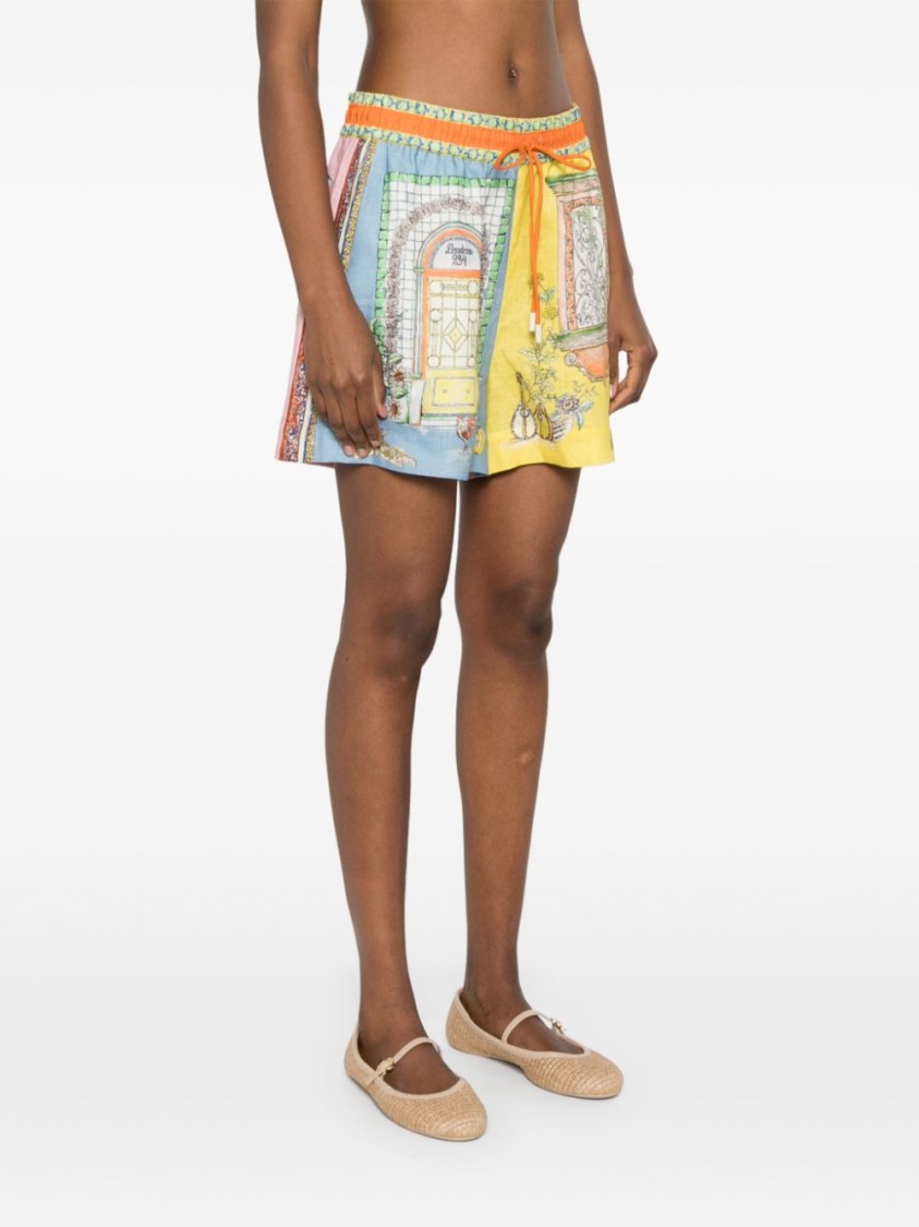 Alemais Multicoloured Colour-blocked Monte Shorts In Multicolor