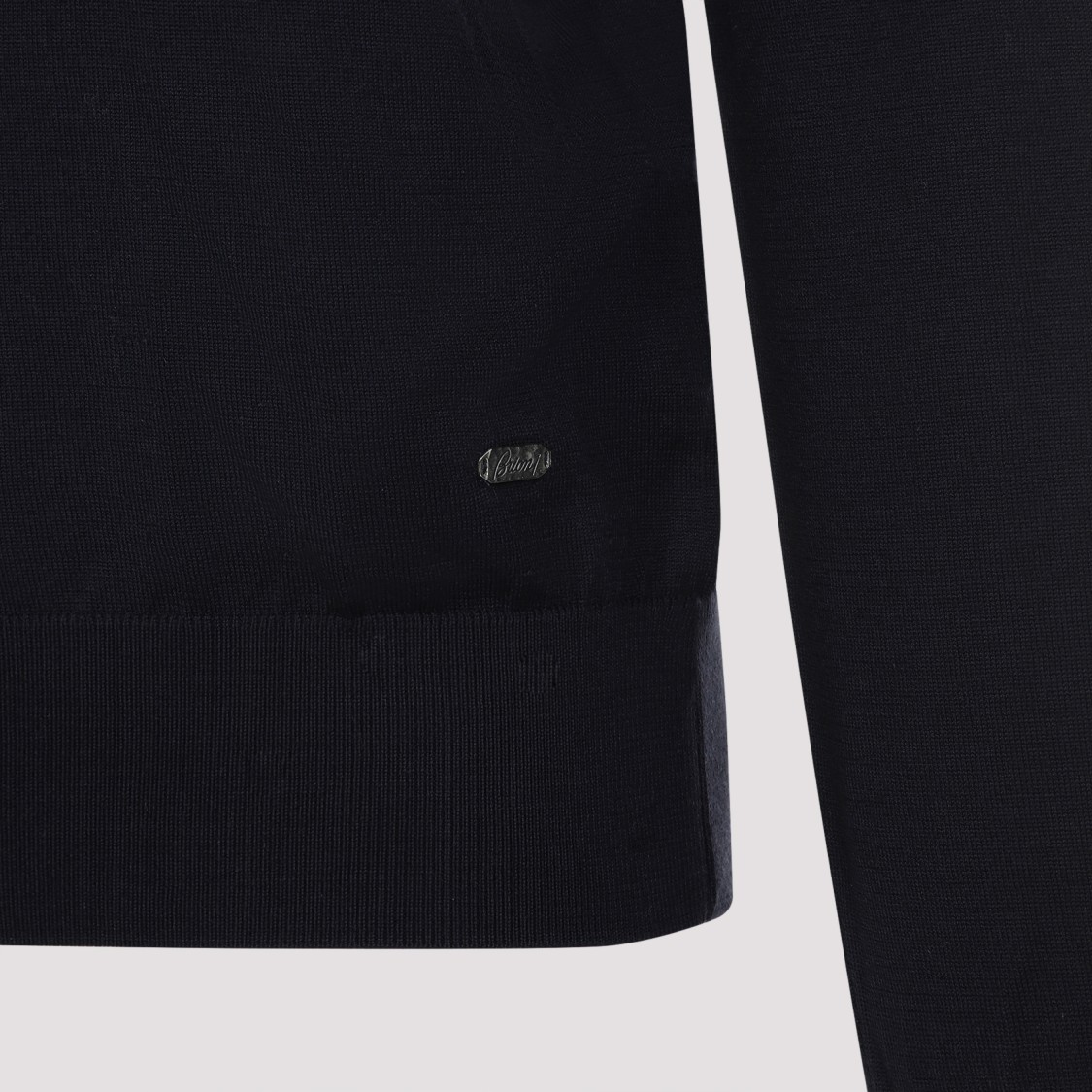 Brioni Crewneck Wool Sweater In Blue