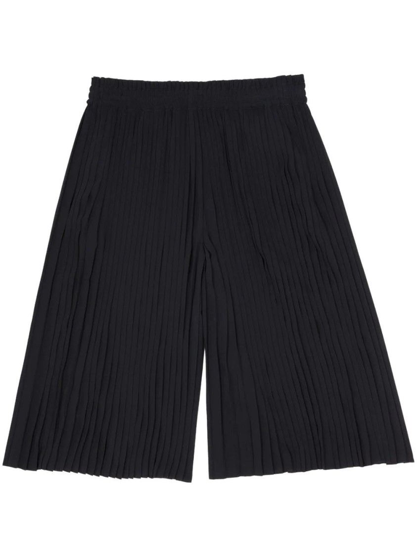 Mm6 Maison Margiela Mm6 By Maison Margiela Relaxed Fit Pleated Black Shorts In Black