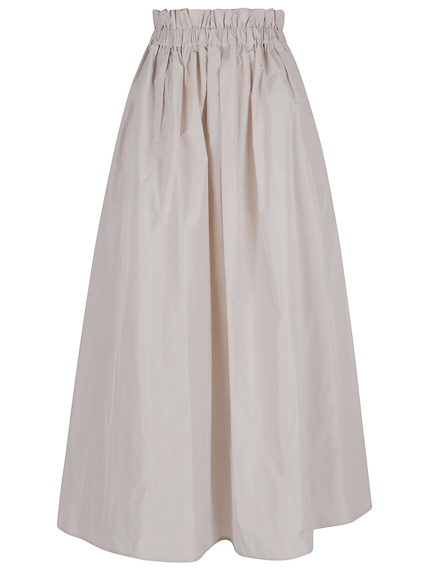 Herno Maxi Skirt With Gathered Waist In Neutral