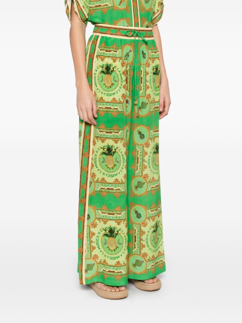 Shop Alemais Grass Green La Musica Trousers