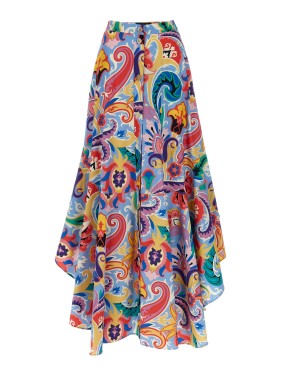 オールインワン・サロペット Etro Button-Up Midi Dress With Belted Waist Etro Midi dress with belted waist and v-neck | The Fashion