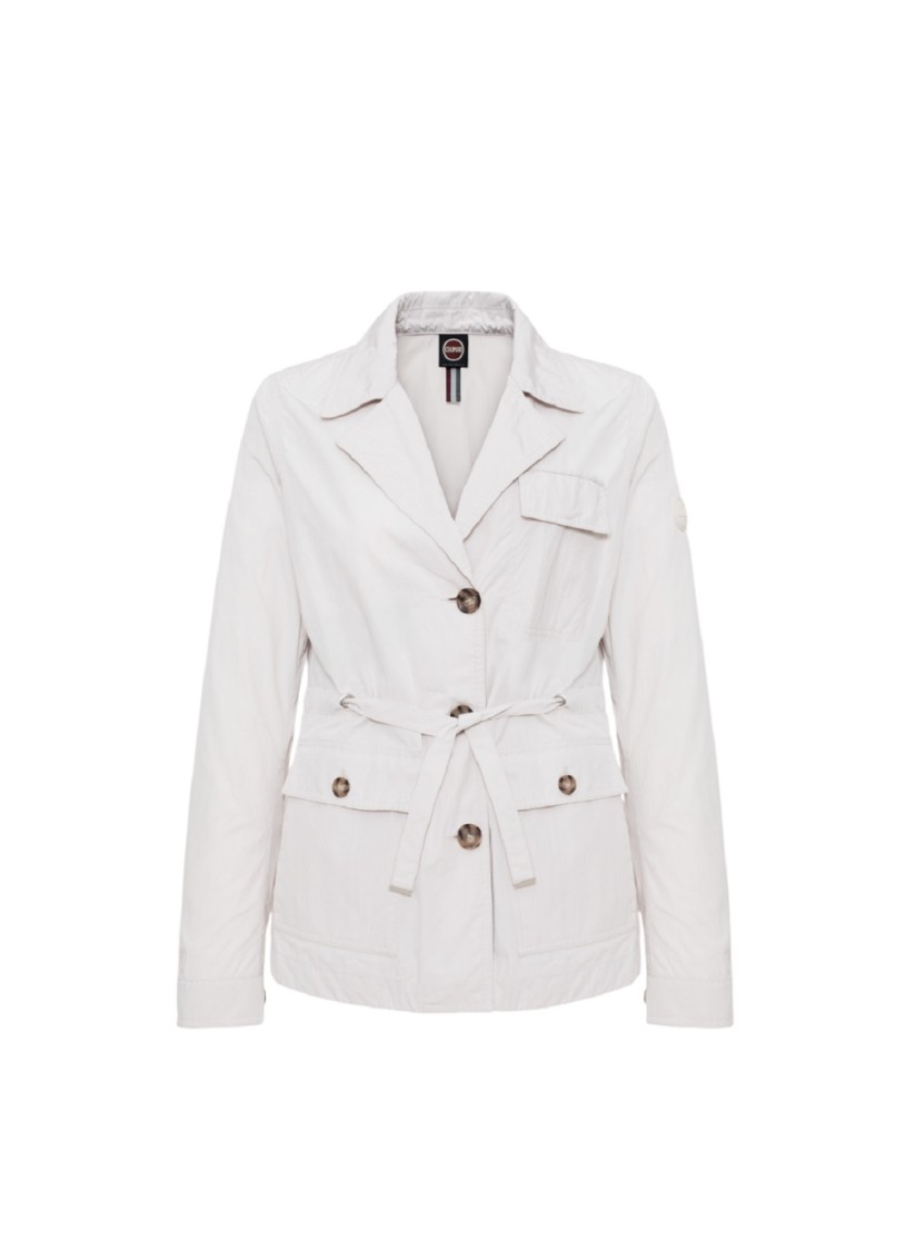 Colmar Originals Beige Safari Jacket With Reverse Collar In White