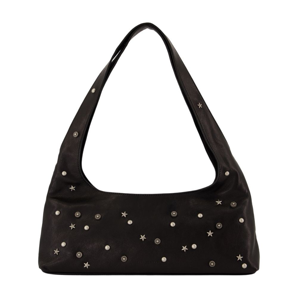 MARGESHERWOOD MARGESHERWOOD HALTER SHOULDER BAG - LEATHER - BLACK