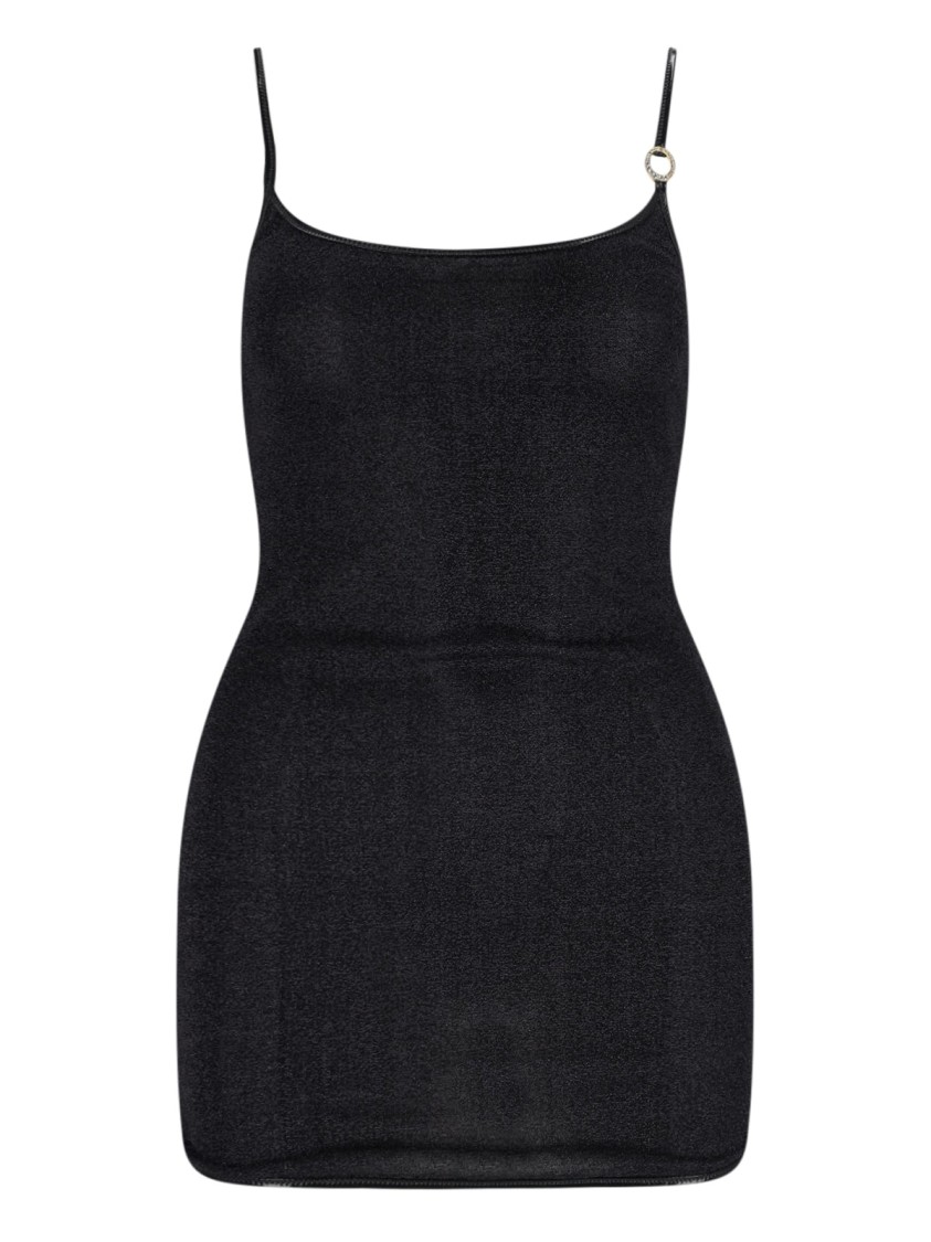 OSEREE OSÉREE LUMIÈRE BELT' MINI DRESS – BLACK